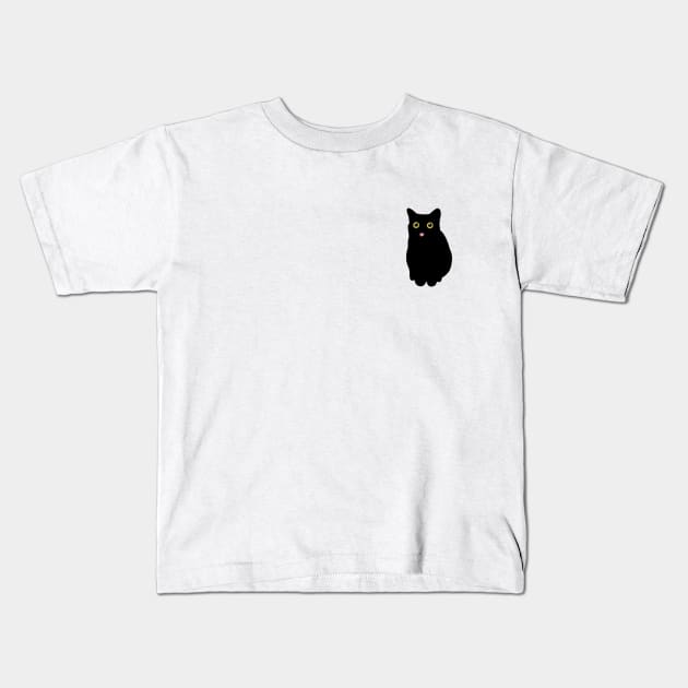 Black Cat Meme Kids T-Shirt by xyzstudio